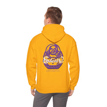 Load image into Gallery viewer, Signature &quot;Happy Buddha&quot; Purple Logo  - Hooded Sweatshirt