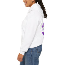 Load image into Gallery viewer, Signature &quot;Happy Buddha&quot; Purple Logo  - Hooded Sweatshirt