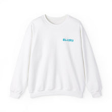 Load image into Gallery viewer, White Contrast Lite Blue Crewneck Sweatshirt