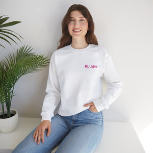 White Contrast Lite Grape Crewneck Sweatshirt