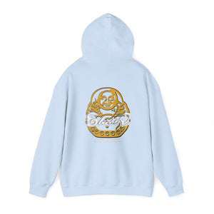 Signature "Happy Buddha" Yellow Logo  - Hooded Sweatshirt