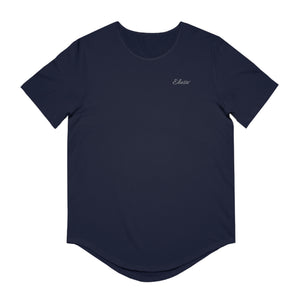 Men's Jersey Curved Hem Tee Navy/Wht