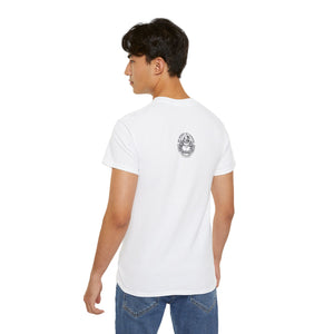 Elusiv unisex White Ultra Cotton Tee - Signature Black Buddha logo