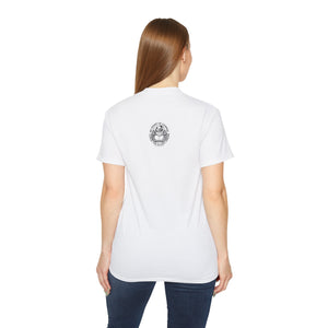 Elusiv unisex White Ultra Cotton Tee - Signature Black Buddha logo