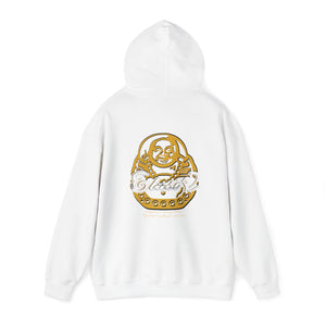 Signature "Happy Buddha" Yellow Logo  - Hooded Sweatshirt