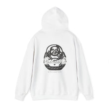 Load image into Gallery viewer, Signature &quot;Happy Buddha&quot; Grey Contrast Logo  - Hooded Sweatshirt