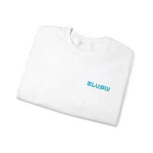 White Contrast Lite Blue Crewneck Sweatshirt