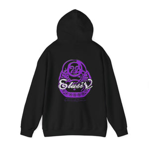 Signature "Happy Buddha" Purple Logo  - Hooded Sweatshirt