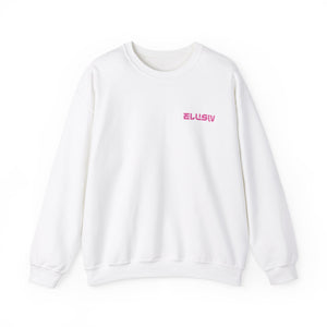 White Contrast Lite Grape Crewneck Sweatshirt