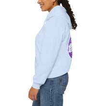 Load image into Gallery viewer, Signature &quot;Happy Buddha&quot; Purple Logo  - Hooded Sweatshirt