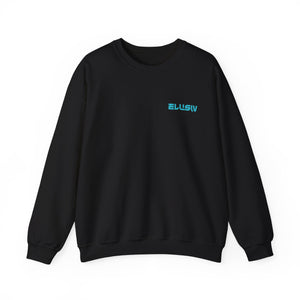 Black Elusiv Contrast Lite Blue Crewneck Sweatshirt