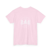 Load image into Gallery viewer, 3 Buddha Design Pink Heavy Cotton Tee