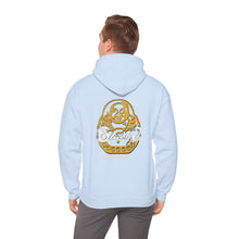 Load image into Gallery viewer, Signature &quot;Happy Buddha&quot; Yellow Logo  - Hooded Sweatshirt