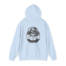 Load image into Gallery viewer, Signature &quot;Happy Buddha&quot; Grey Contrast Logo  - Hooded Sweatshirt