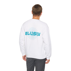 White Contrast Lite Blue Crewneck Sweatshirt