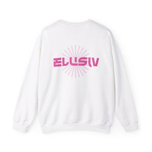 White Contrast Lite Grape Crewneck Sweatshirt