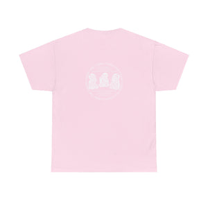 3 Buddha Design Pink Heavy Cotton Tee