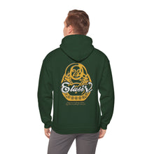 Load image into Gallery viewer, Signature &quot;Happy Buddha&quot; Yellow Logo  - Hooded Sweatshirt