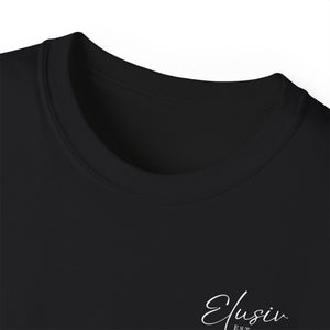 Elusiv unisex Black Ultra Cotton Tee - Signature Black Buddha logo