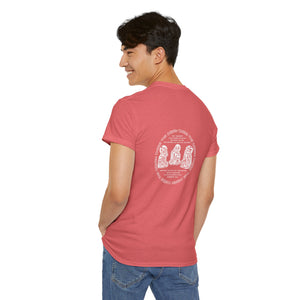 3 Buddha Design Coral Heavy Cotton Tee