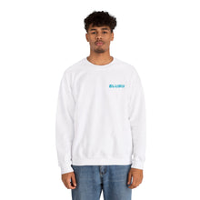 Load image into Gallery viewer, White Contrast Lite Blue Crewneck Sweatshirt