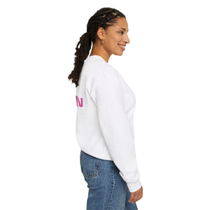 White Contrast Lite Grape Crewneck Sweatshirt