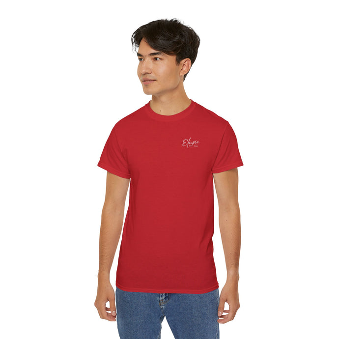 Elusiv unisex Red Ultra Cotton Tee - Signature Black Buddha logo