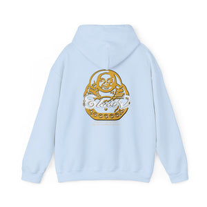 Signature "Happy Buddha" Yellow Logo  - Hooded Sweatshirt