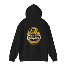 Load image into Gallery viewer, Signature &quot;Happy Buddha&quot; Yellow Logo  - Hooded Sweatshirt