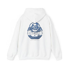 Load image into Gallery viewer, Signature &quot;Happy Buddha&quot; Blue Logo  - Hooded Sweatshirt