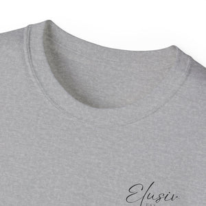 Elusiv unisex Grey Ultra Cotton Tee - Signature Black Buddha logo