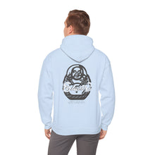 Load image into Gallery viewer, Signature &quot;Happy Buddha&quot; Grey Contrast Logo  - Hooded Sweatshirt