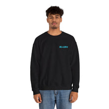 Load image into Gallery viewer, Black Elusiv Contrast Lite Blue Crewneck Sweatshirt