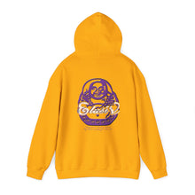 Load image into Gallery viewer, Signature &quot;Happy Buddha&quot; Purple Logo  - Hooded Sweatshirt