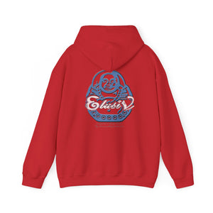 Signature "Happy Buddha" Blue Logo  - Hooded Sweatshirt