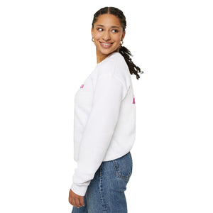 White Contrast Lite Grape Crewneck Sweatshirt