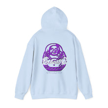 Load image into Gallery viewer, Signature &quot;Happy Buddha&quot; Purple Logo  - Hooded Sweatshirt