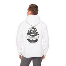 Load image into Gallery viewer, Signature &quot;Happy Buddha&quot; Grey Contrast Logo  - Hooded Sweatshirt