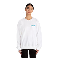 Load image into Gallery viewer, White Contrast Lite Blue Crewneck Sweatshirt