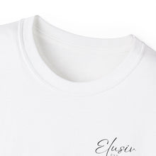 Load image into Gallery viewer, Elusiv unisex White Ultra Cotton Tee - Signature Black Buddha logo