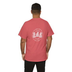 3 Buddha Design Coral Heavy Cotton Tee