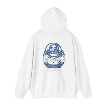 Load image into Gallery viewer, Signature &quot;Happy Buddha&quot; Blue Logo  - Hooded Sweatshirt