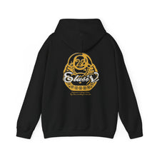 Load image into Gallery viewer, Signature &quot;Happy Buddha&quot; Yellow Logo  - Hooded Sweatshirt