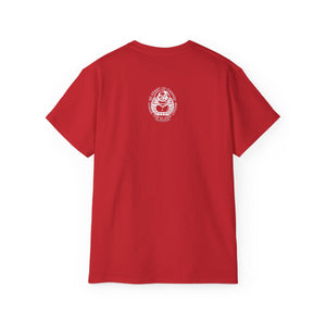 Elusiv unisex Red Ultra Cotton Tee - Signature Black Buddha logo